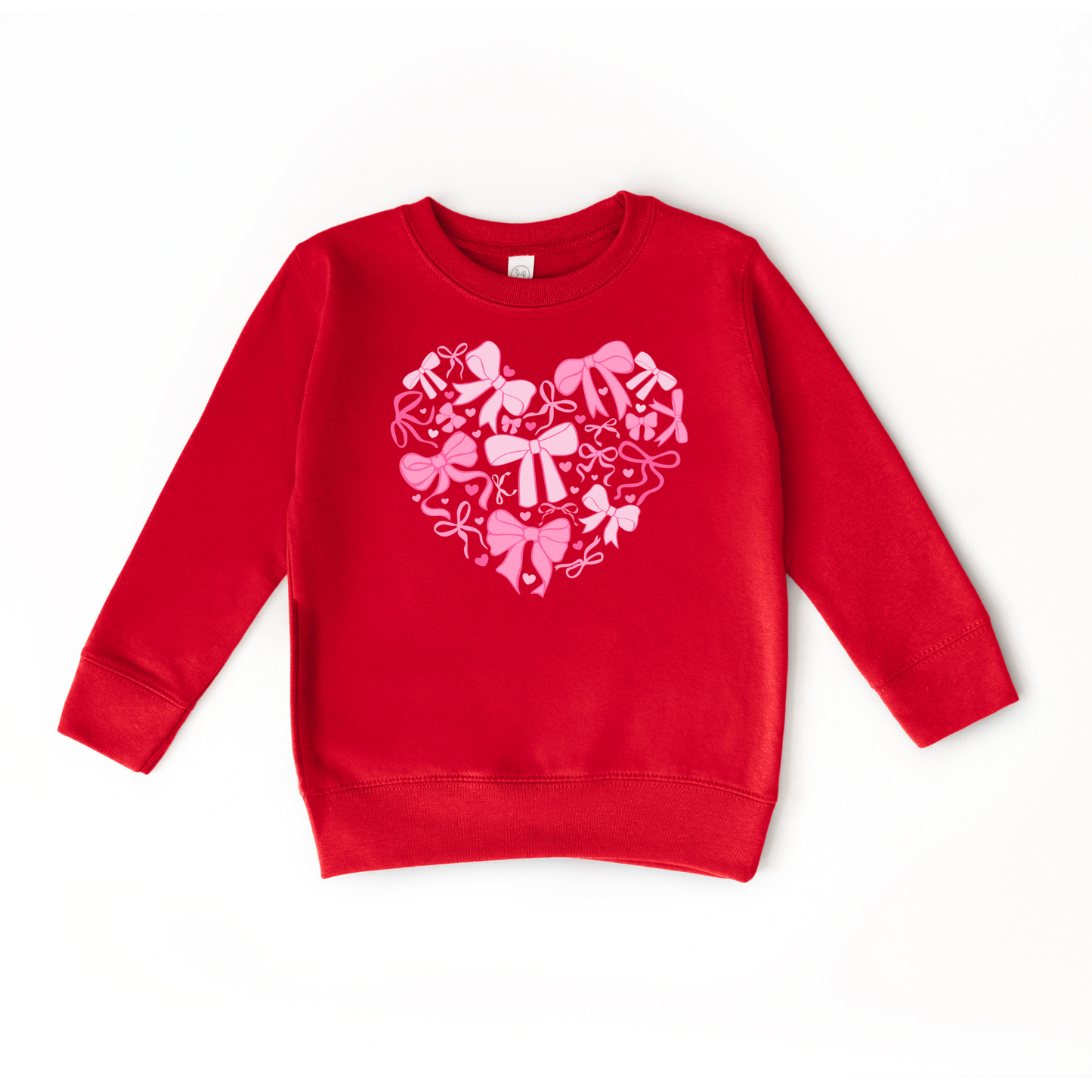 Heart Full of Bows Red Crewneck