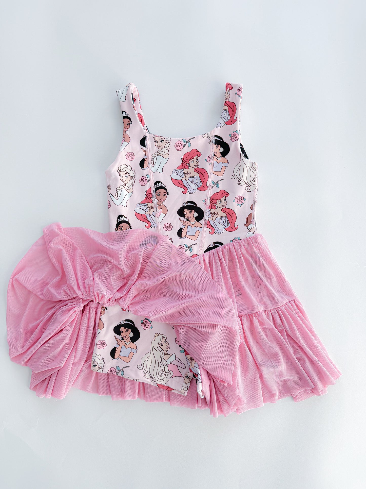 Ready to Ship Activewear Classic Princess Dress With Attached Shorties