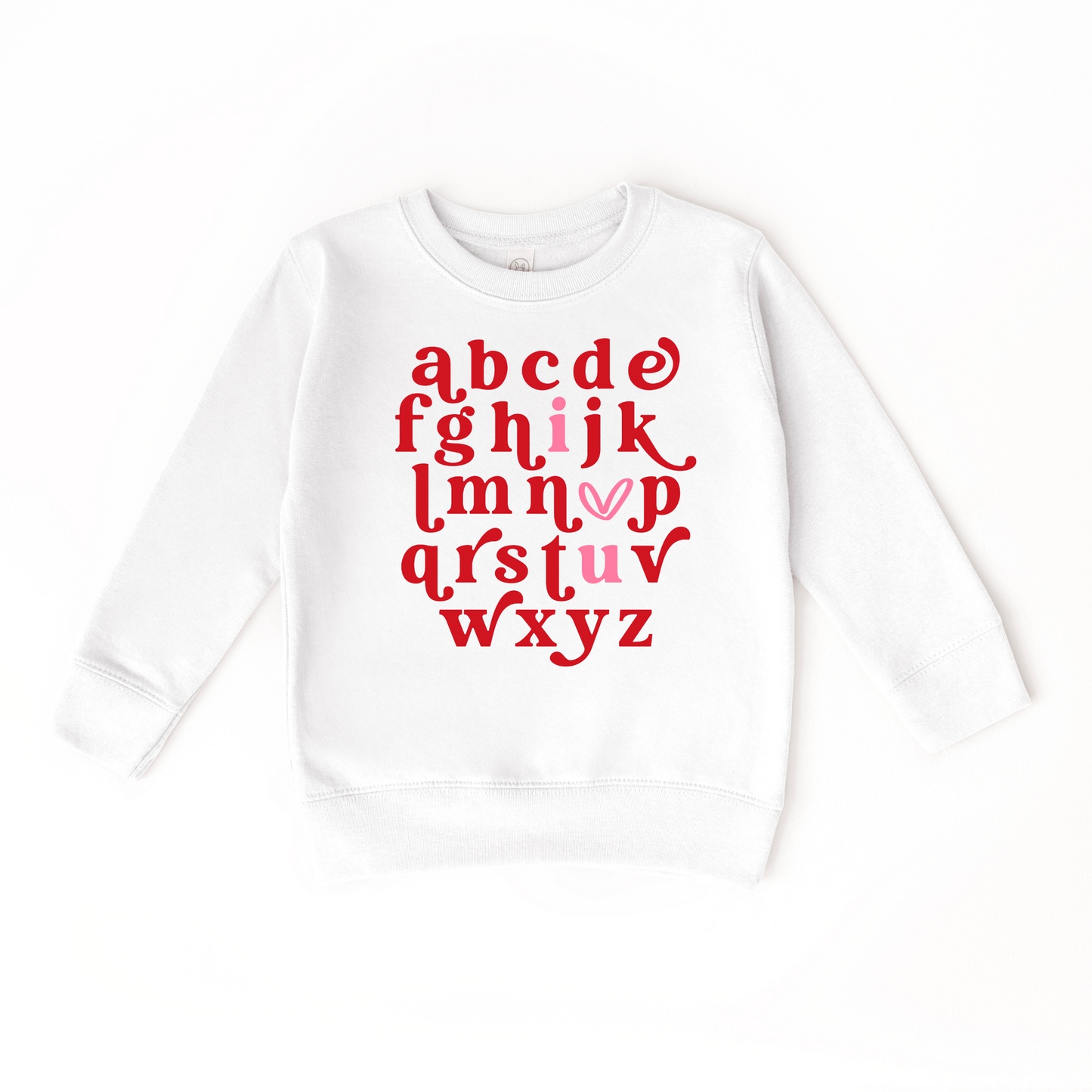 ABC.. I Love You White Crewneck