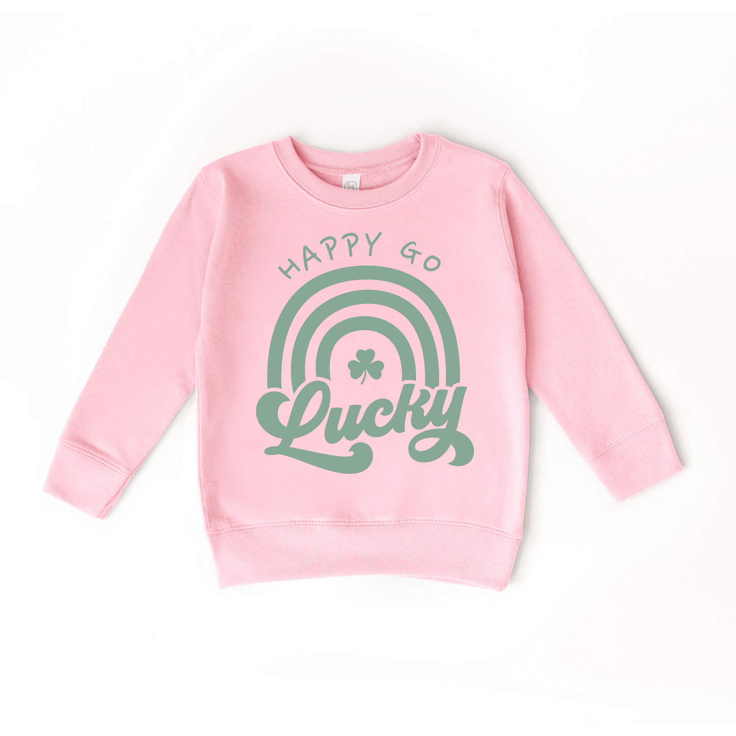 Happy Go Lucky Pink Crewneck