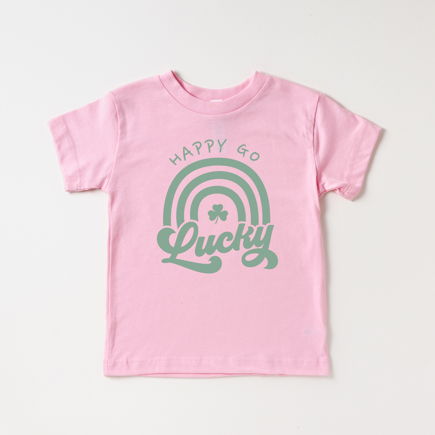 Happy Go Lucky Pink Tee