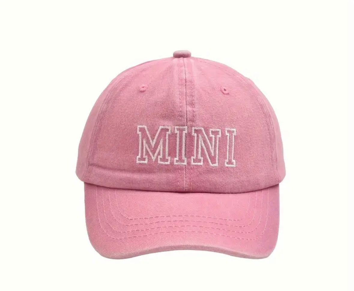 Pink Mama & Mini Embroidered Baseball Hats