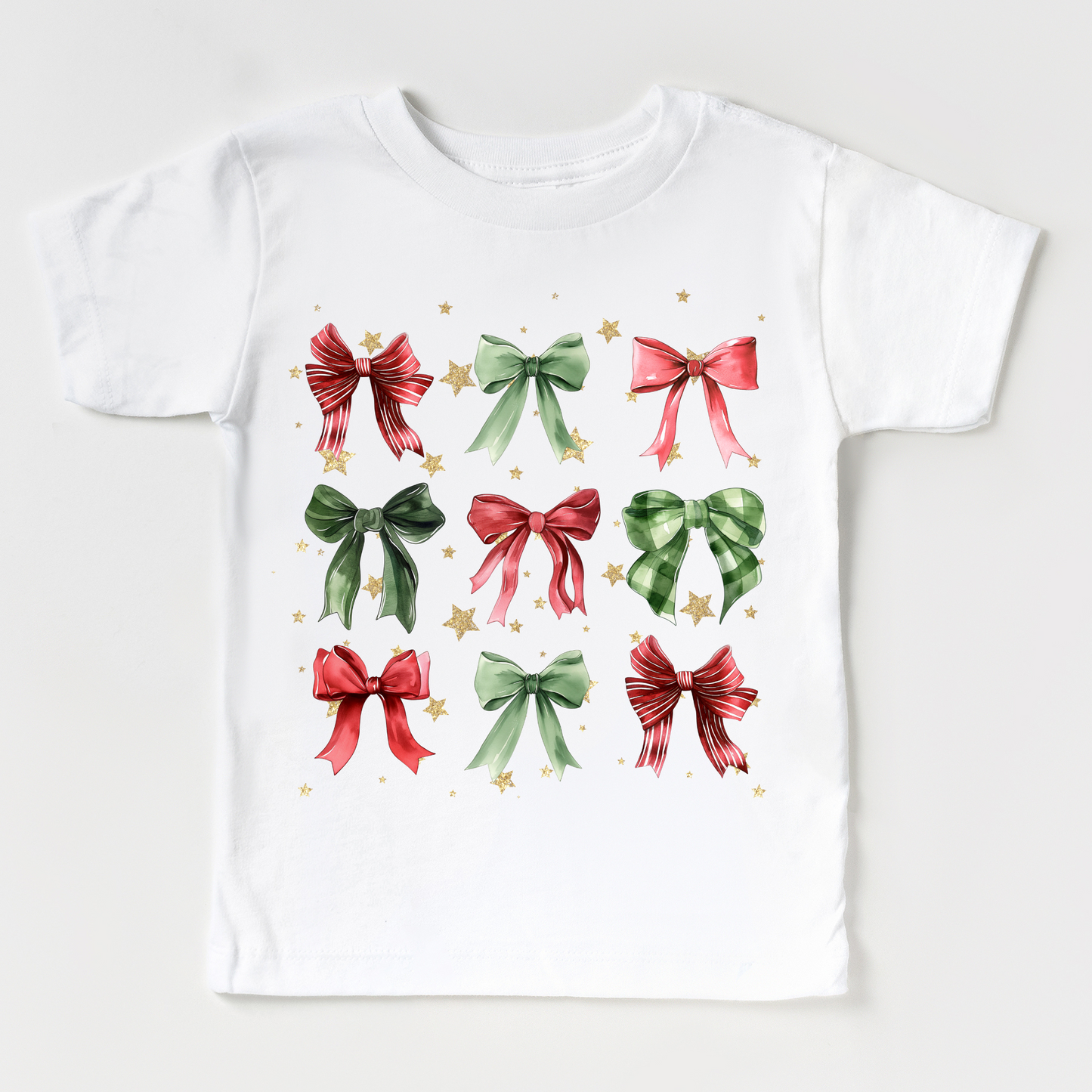 Christmas Ribbons White Tee