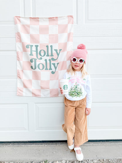 Christmas Tree Farm White Toddler Crewneck