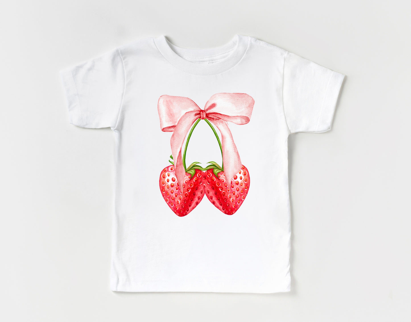 Strawberry Girlie Bow Tee