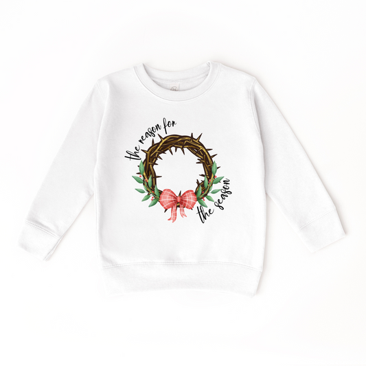 The Reason for the Season White Toddler Crewneck