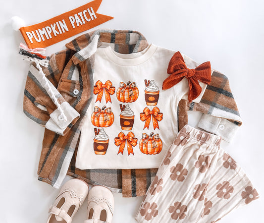 Pumpkin Spice Coquette Natural Tee