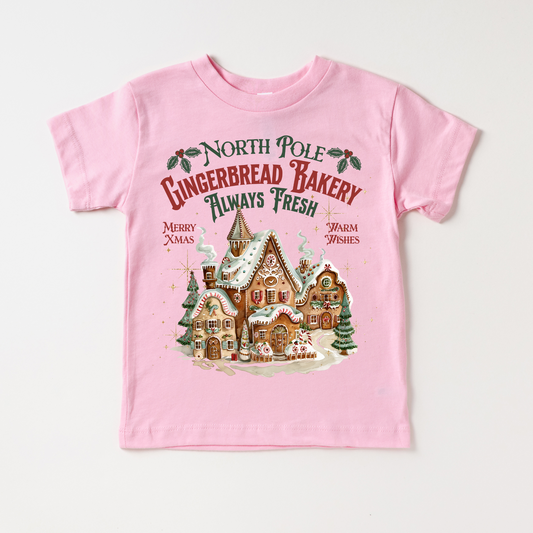 Gingerbread Bakery Pink Tee