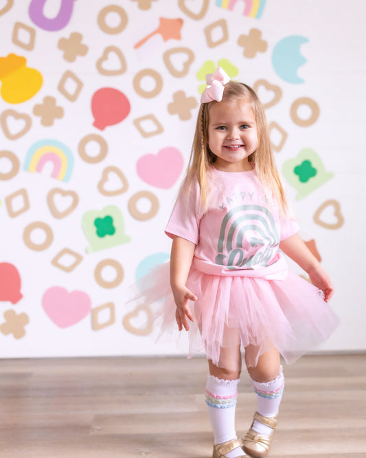 Happy Go Lucky Pink Tee