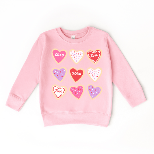 Valentine’s Day Cookies Pink Crewneck