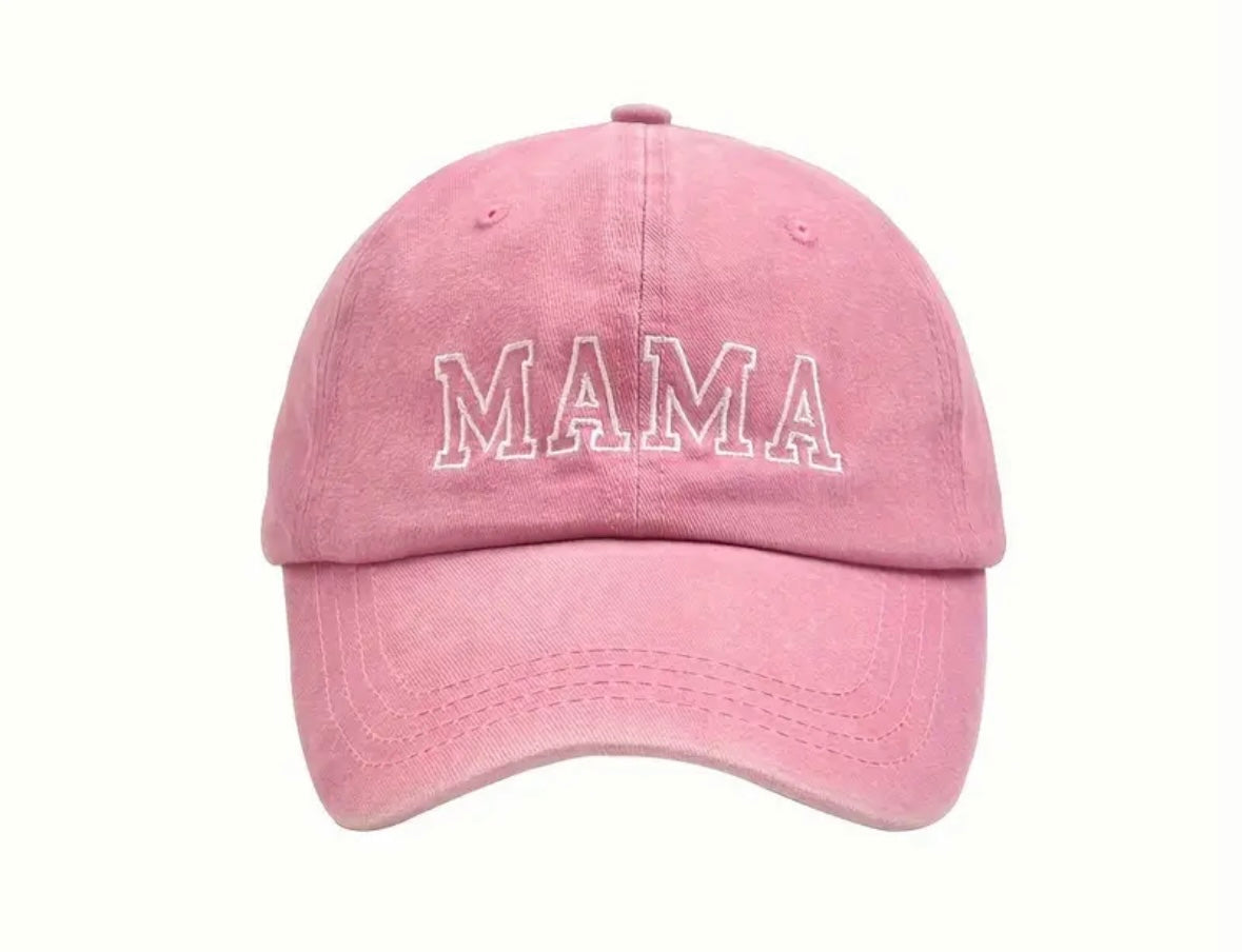 Pink Mama & Mini Embroidered Baseball Hats