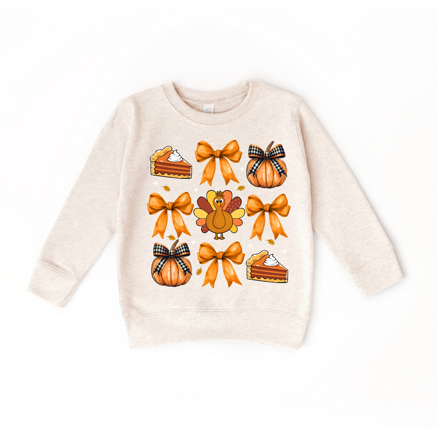 Thanksgiving Coquette Natural Crewneck