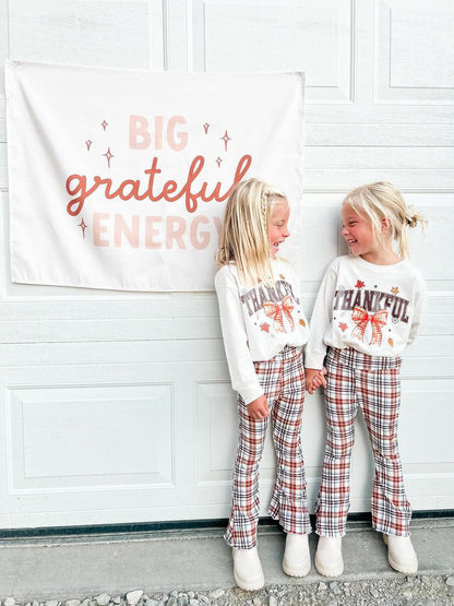 Thankful Girly Natural Long Sleeve Tee