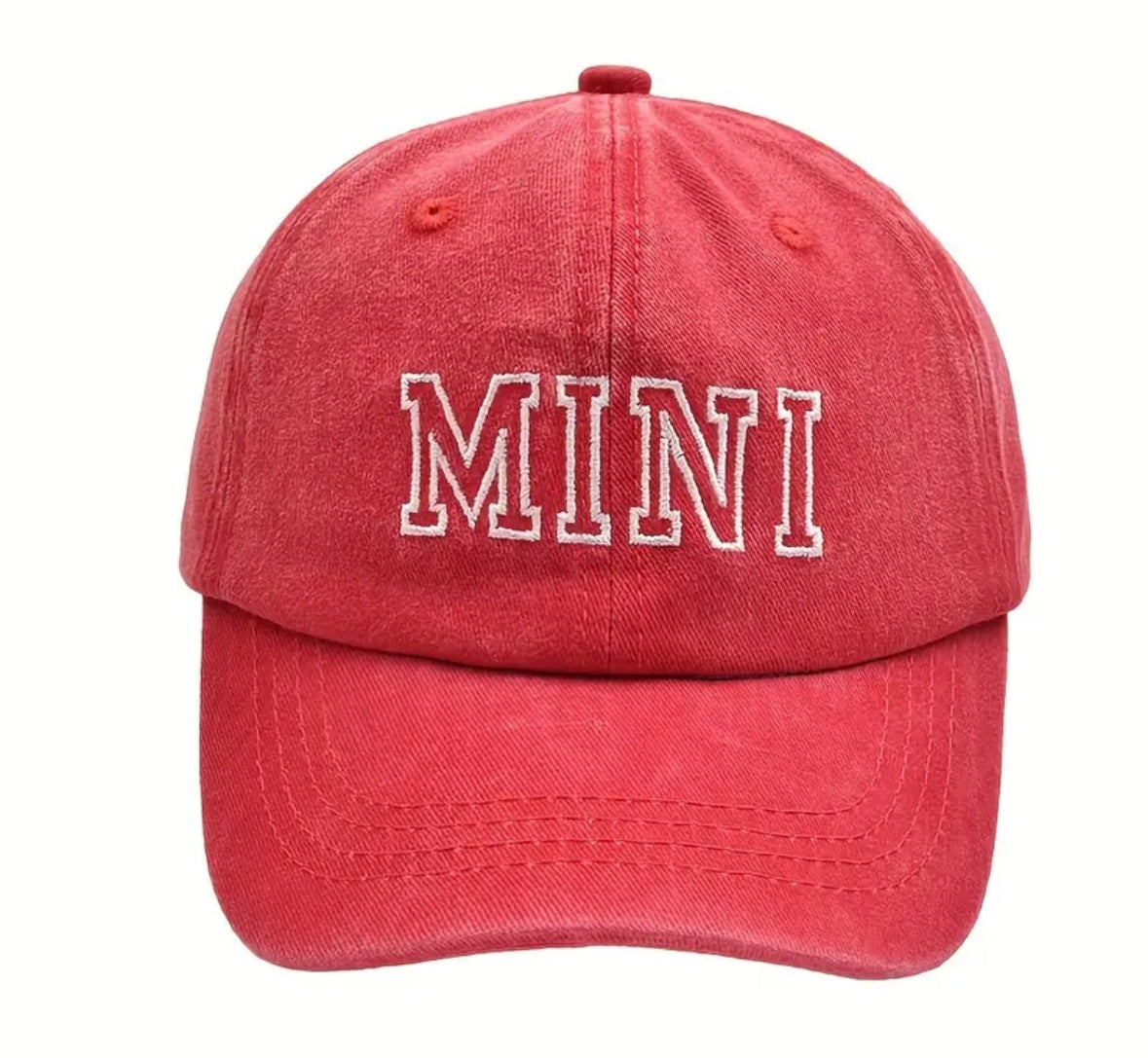 RED Mama & Mini Embroidered Baseball Hats