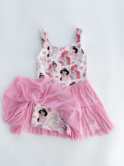 Ready to Ship Activewear Classic Princess Dress With Attached Shorties