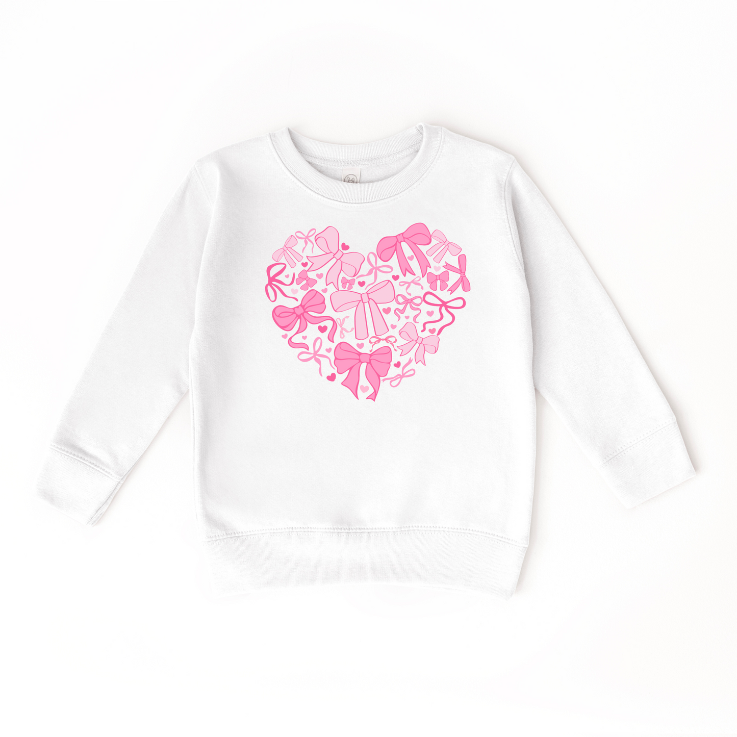 Heart Full of Bows White Crewneck
