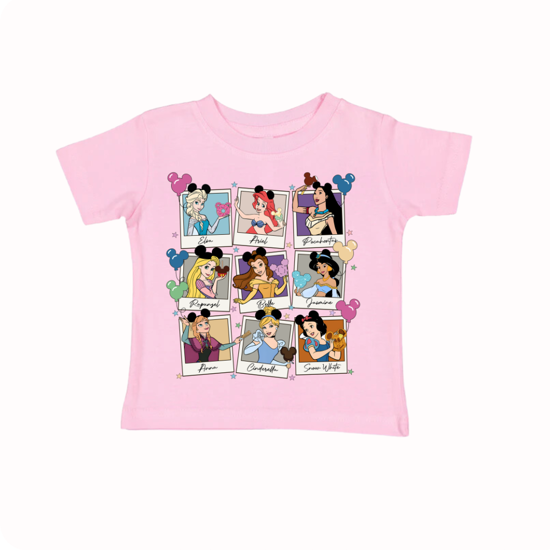 Mouse Snacks Princess Squad Pink Tee