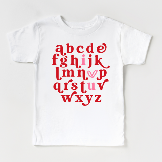 ABC… I Love You White Tee