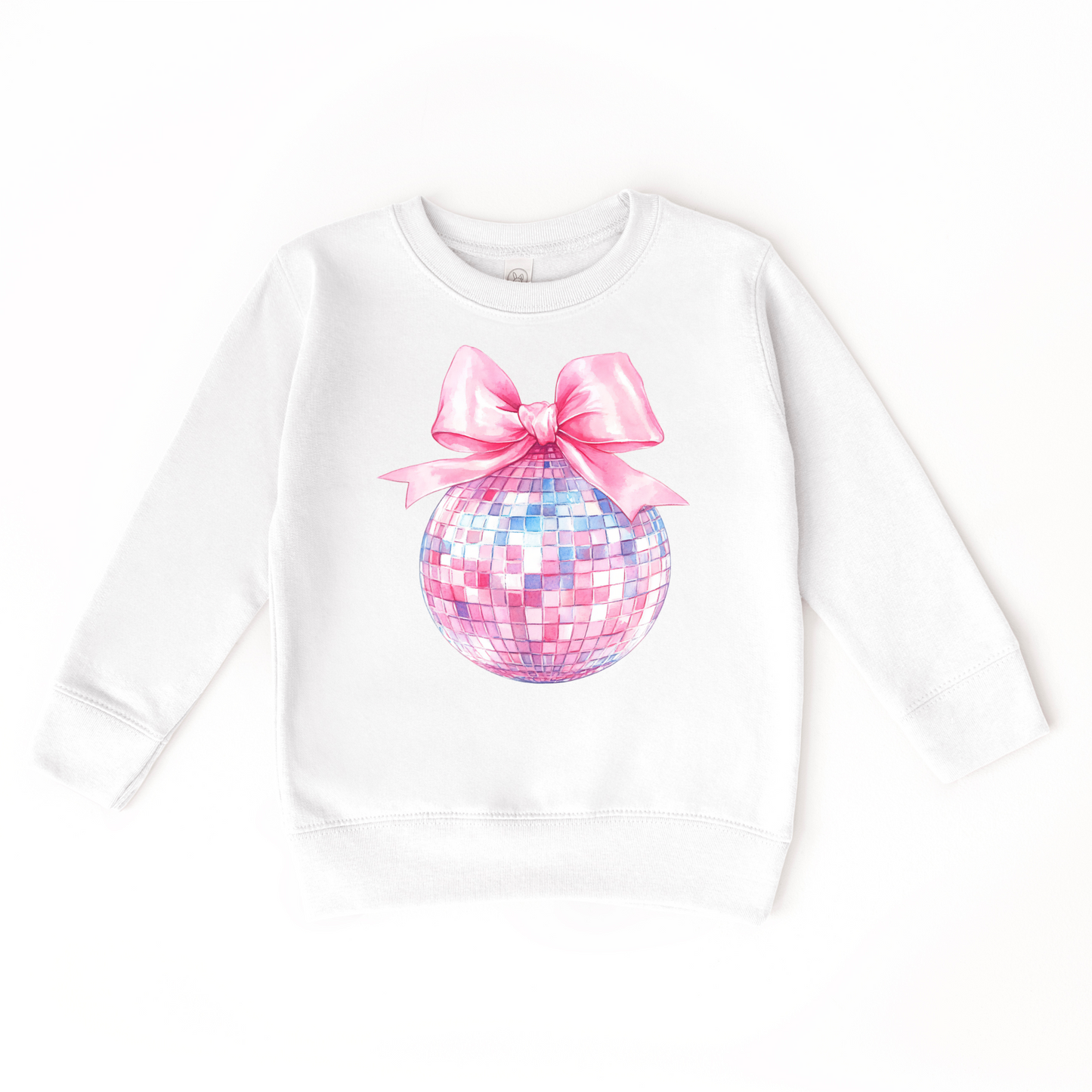 Coquette Disco Ball Toddler Crewneck