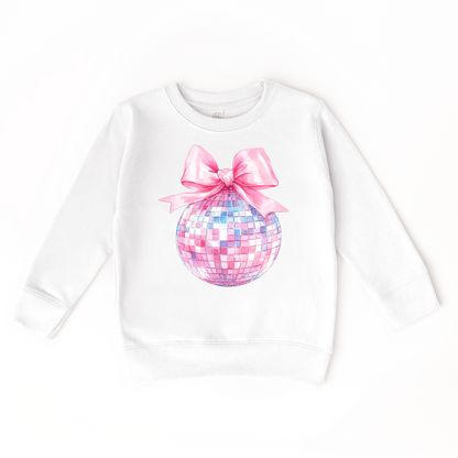 Coquette Disco Ball Toddler Crewneck