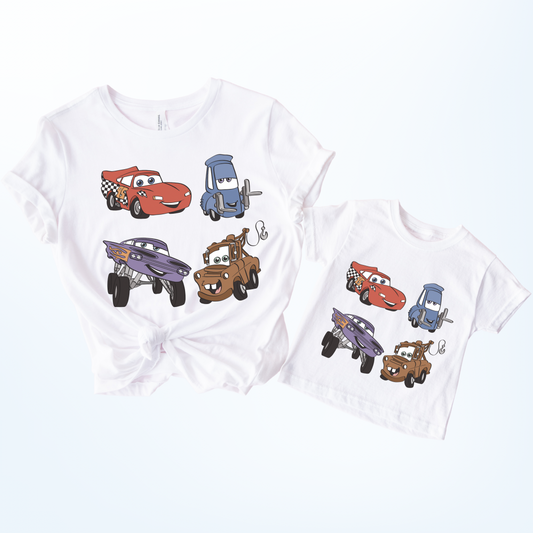 Magical Lightning Cars White Tee