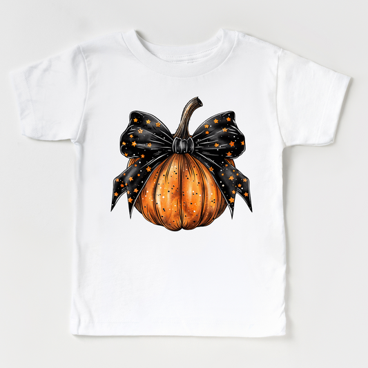 Halloween Pumpkin Bow Tee