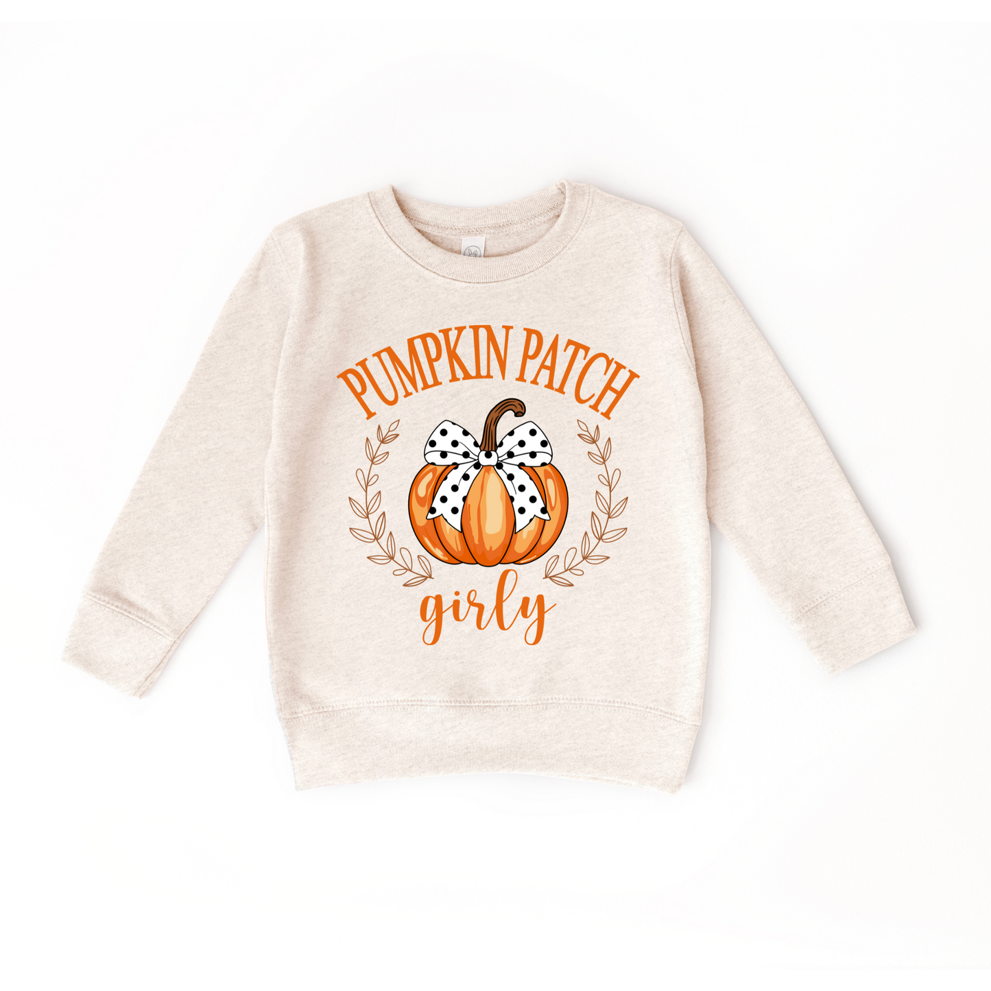 Pumpkin Patch Girly Natural Crewneck